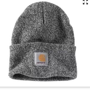 Carhartt Knit Cuffed Marble Black Beanie